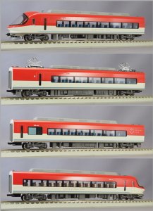 1/80(HO) Kintetsu Series 23000 Ise-Shima Liner (Red) Standard Four Car A Set (Basic 4-Car Set) (Pre-Colored Completed) (Model Train)