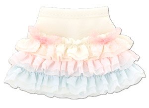 PNS Sugar Dream Osatou Ribbon Frill Skirt (Pastel Pink x Pastel Blue) (Fashion Doll)