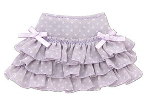 PNS Polka Dot Frill Skirt (Lavender x White) (Fashion Doll)