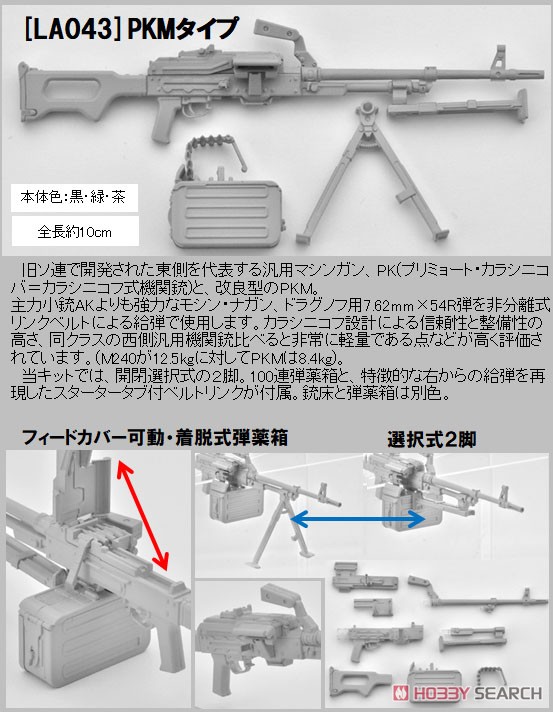 1/12 Little Armory (LA043) PKMタイプ (プラモデル) その他の画像1