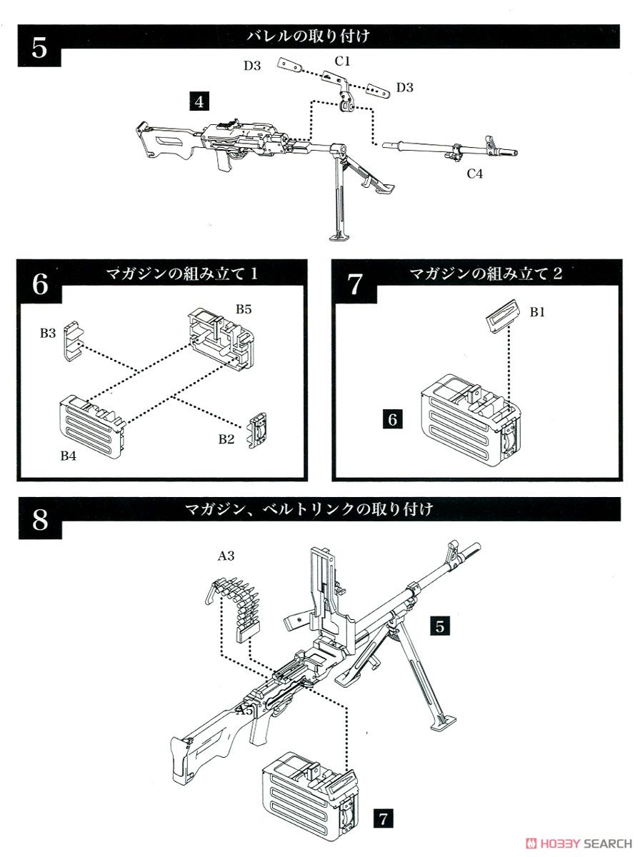 1/12 Little Armory (LA043) PKMタイプ (プラモデル) 設計図2