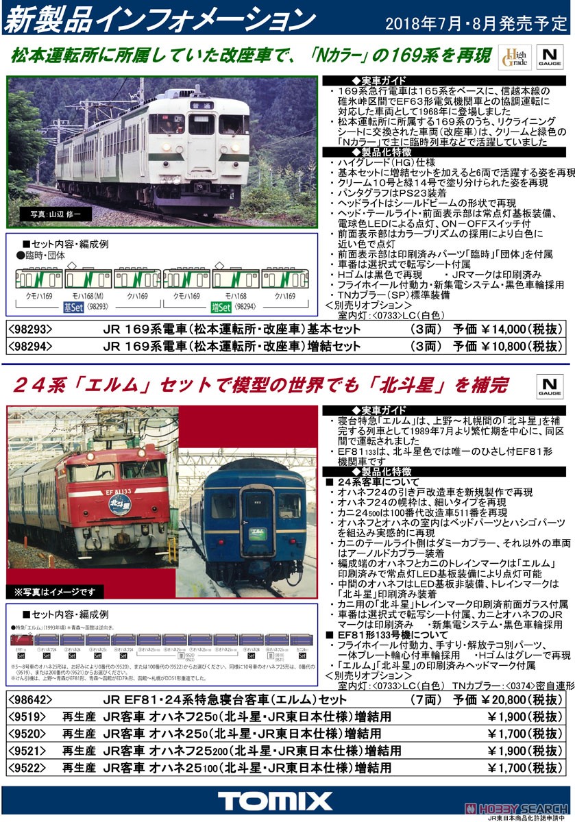 JR EF81・24系 特急寝台客車 (エルム) セット (7両セット) (鉄道模型) 解説1