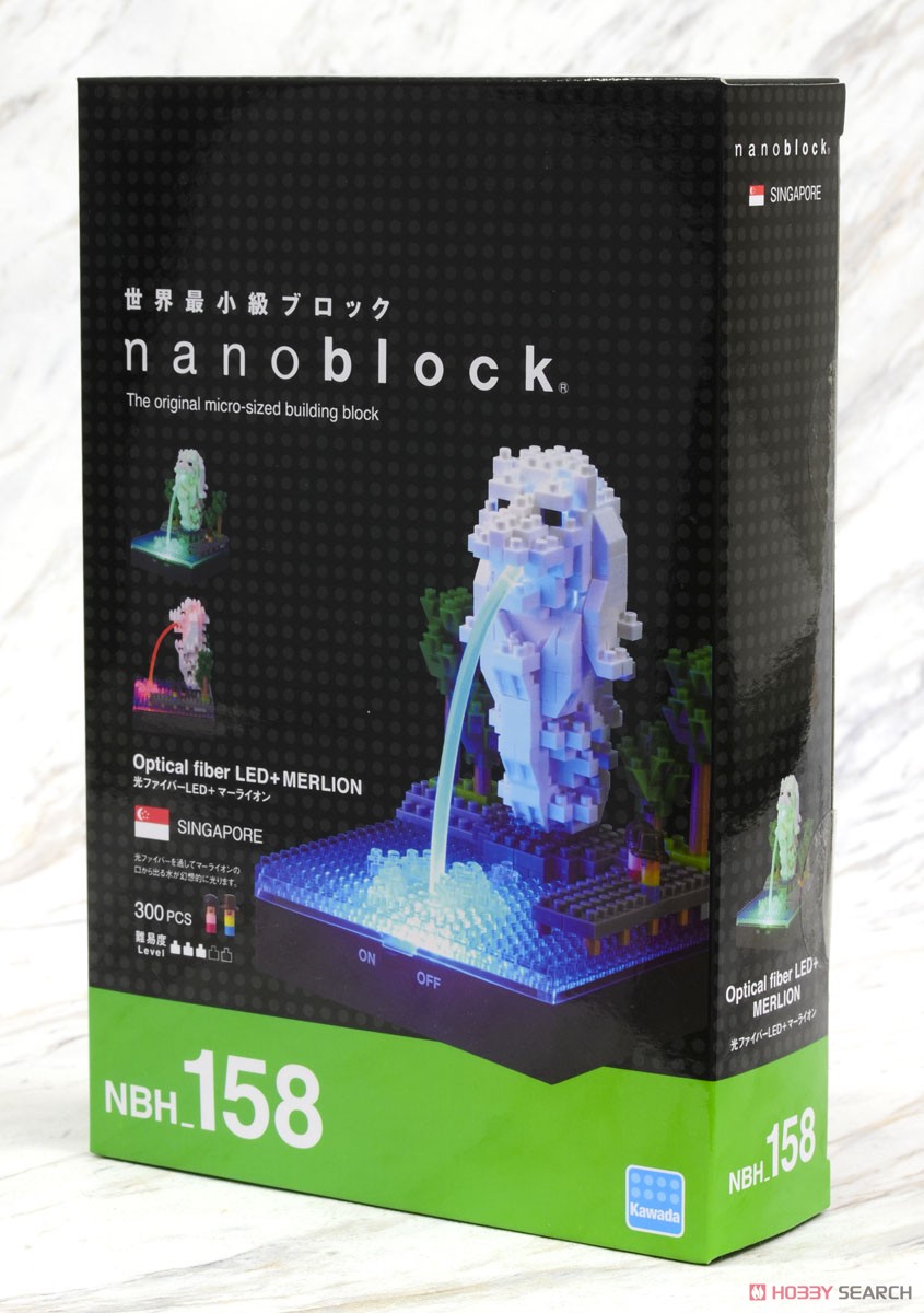 nanoblock NBH-158 光ファイバーLED+マーライオン (ブロック) パッケージ1
