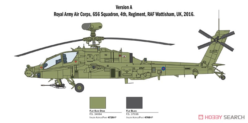 AH-64D Longbow Apache (Plastic model) 塗装1