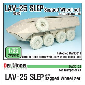 現用米 LAV-25 SLEP 自重変形タイヤ (トラペ用) (プラモデル)
