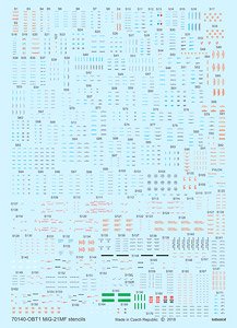 Data Stencil Decal for MiG-21MF (for Eduard) (Plastic model) (Decal)