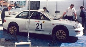 スバル インプレッサ WRC 1999年ラリー・オブ・ポルトガル 20位 #21 (ミニカー)
