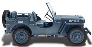 1941 Jeep Willys Navy (Blue Gray) (Diecast Car)