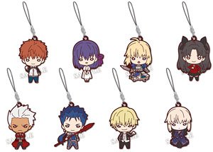 Nitotan Fate/stay night [Heaven`s Feel] Rubber Mascot (Set of 8) (Anime Toy)