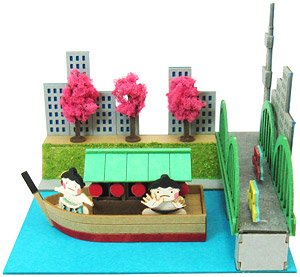 [Miniatuart] Miniatuart Mini : Sumo Wrestler and a Yakatabune (Assemble kit) (Railway Related Items)