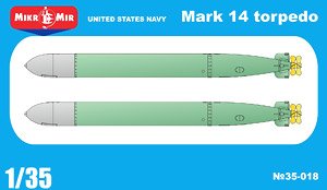United States Navy Mark 14 Torpedo (2 Pieces) (Plastic model)
