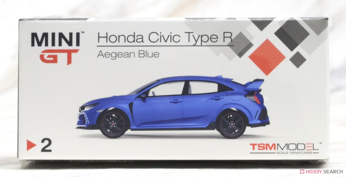 Honda シビックType R ブリリアント スポーティブルー・メタリック (右ハンドル) (ミニカー) パッケージ1