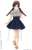 Off-shoulder Sunny One-piece Dress (Navy Stripes x Navy) (Fashion Doll) Other picture1
