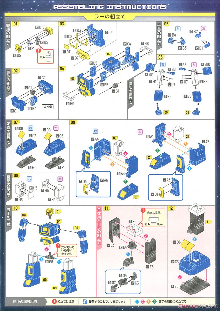 MODEROID Six God Combination Godmars (Plastic model) Assembly guide3