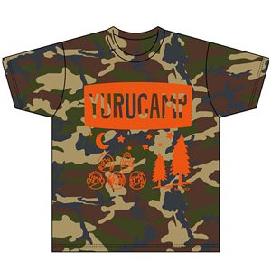 [Yurucamp] Camouflage T-shirt Green Camouflage M (Anime Toy)