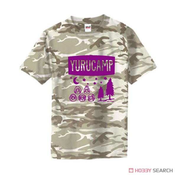 [Yurucamp] Camouflage T-shirt Beige Camouflage M (Anime Toy) Other picture2