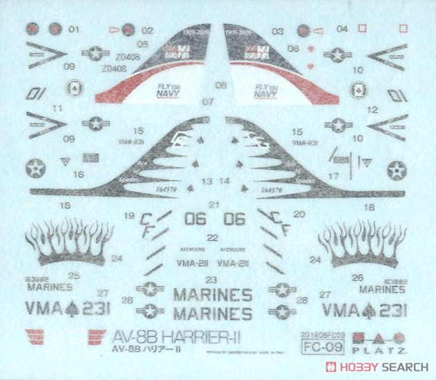 AV8B ハリアーII (2機セット) (プラモデル) 中身2