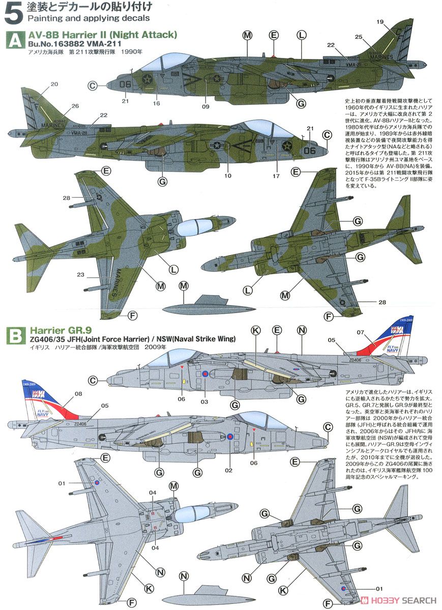 AV8B ハリアーII (2機セット) (プラモデル) 塗装2