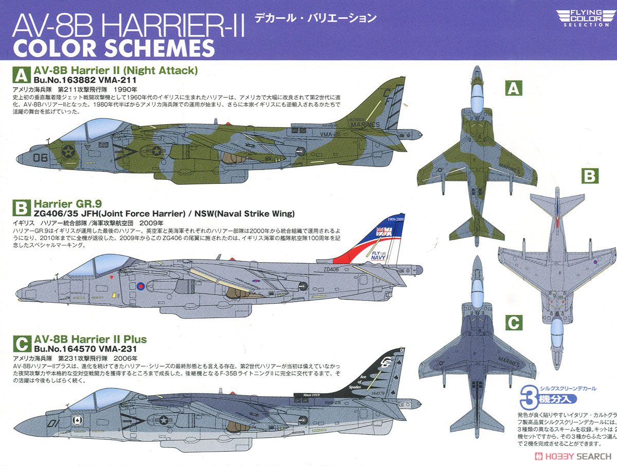 AV8B ハリアーII (2機セット) (プラモデル) 塗装4