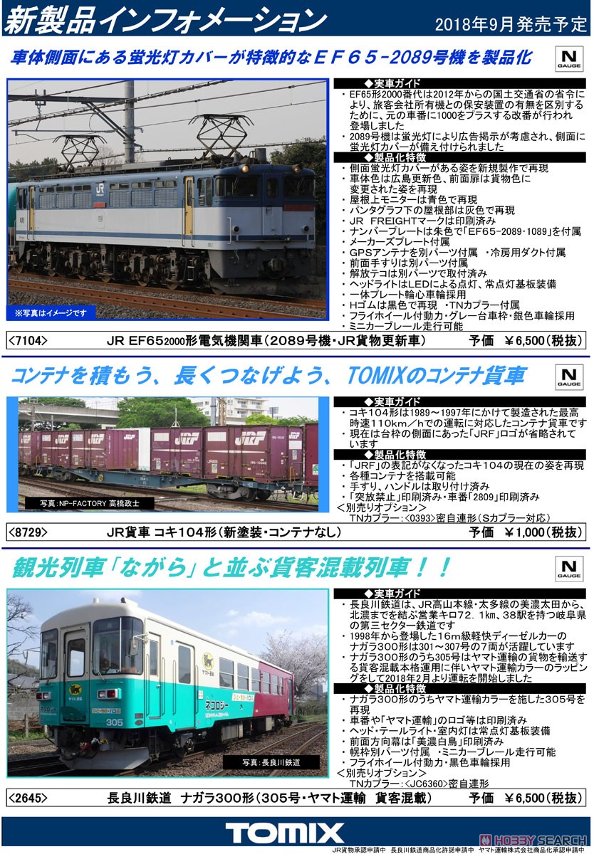 JR EF65-2000形 電気機関車 (2089号機・JR貨物更新車) (鉄道模型) 解説1