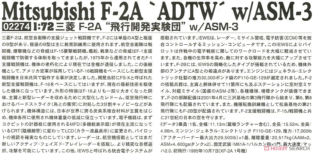 三菱 F-2A `飛行開発実験団` w/ASM-3 (プラモデル) 解説1