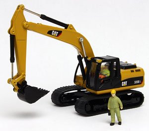 Cat 320D L Hydraulic Excavator w/Common Labor Figure (Diecast Car)