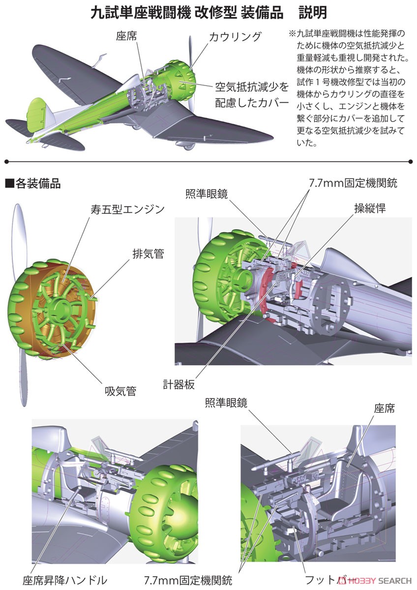 帝国海軍 九試単座戦闘機 改修型 (プラモデル) その他の画像4