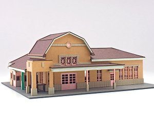 1/150 Scale Paper Model Kit Station Series 15 : Regional Station Building/Nishi Kiryu Type (Unassembled Kit) (Model Train)