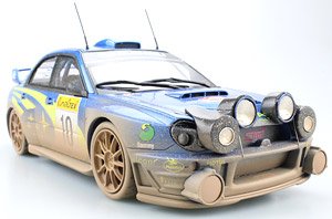 スバル インプレッサ S7 555 WRC No.10 2002 モンテカルロ ナイトVer (汚し塗装) (ミニカー)
