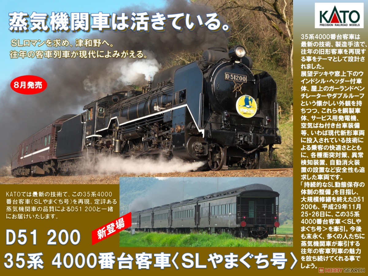 [Limited Edition] D51 200 + Series 35 < SL [Yamaguchi] > Six Car Set (6-Car Set) (Model Train) Other picture2