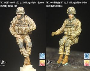 現用米軍兵士フィギュア (ドライバー&ガンナー) レジン製、2体セット