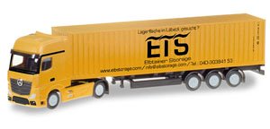 (N) メルセデスベンツ アクトロスLH コンテナトレーラー `Elbtainer Storage` (鉄道模型)