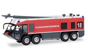 (HO) Ziegler Z8 XXL Airfield Fire Truck `BER Berlin, NR. 18` (Model Train)