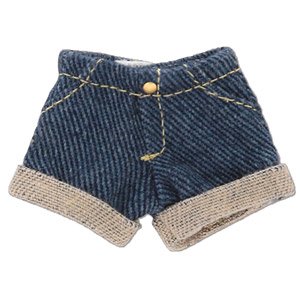 Denim Roll-up Short Pants (Navy) (Fashion Doll)