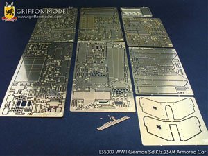 Detail Up Parts for WWII German Sd.kfz.234/4 Armored Car (Plastic model)