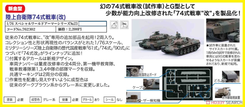 JGSDF Type74 Middle Tank Kai (Plastic model) Other picture1