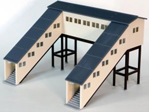 HO Scale Size Modern Overpass (Basic) (Unassembled Kit) (Model Train)
