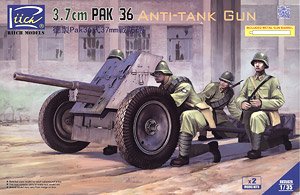 3.7cm Pak36 Anti-Tank Gun (Included Metal Gun Barrel) (Plastic model)