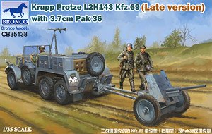 Krupp Protze L2H143 Kfz.69 (Late version) with 3.7cm Pak36 (Plastic model)