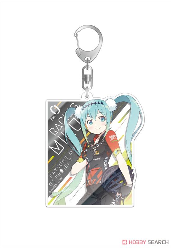 Hatsune Miku Racing Ver. 2018 Big Acrylic Key Ring Team UKYO Support Ver. (Anime Toy) Item picture1