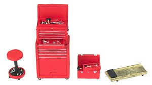 Tire Brigade Shop Tool Set (Red) (Diecast Car)