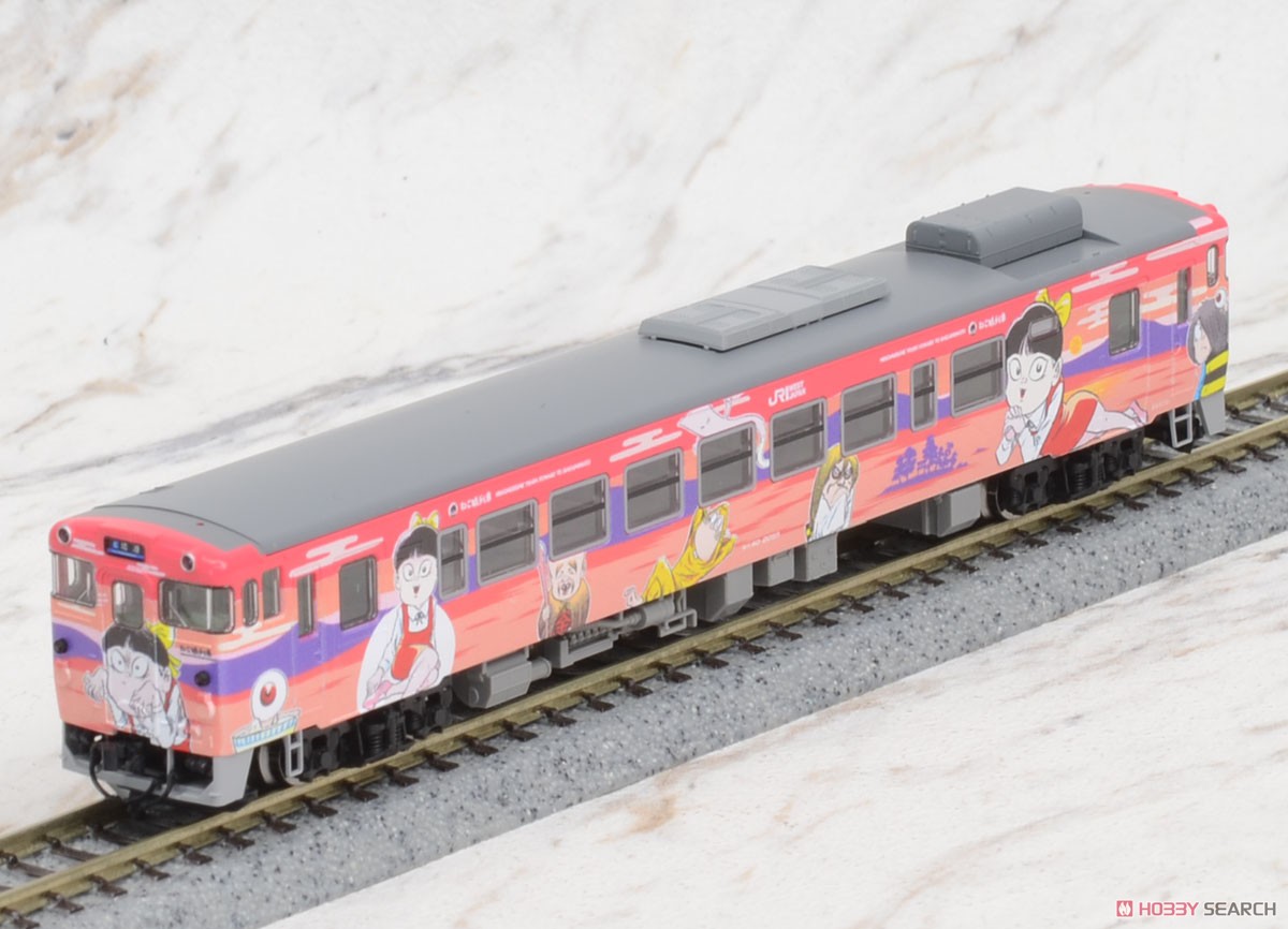 J.R. Diesel Train Type KIHA40-2000 (Kitaro Train/Neko Musume Train) Set (2-Car Set) (Model Train) 商品画像9
