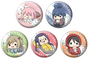 Eformed Yurucamp Futonmushi Can Badge (Set of 5) (Anime Toy)