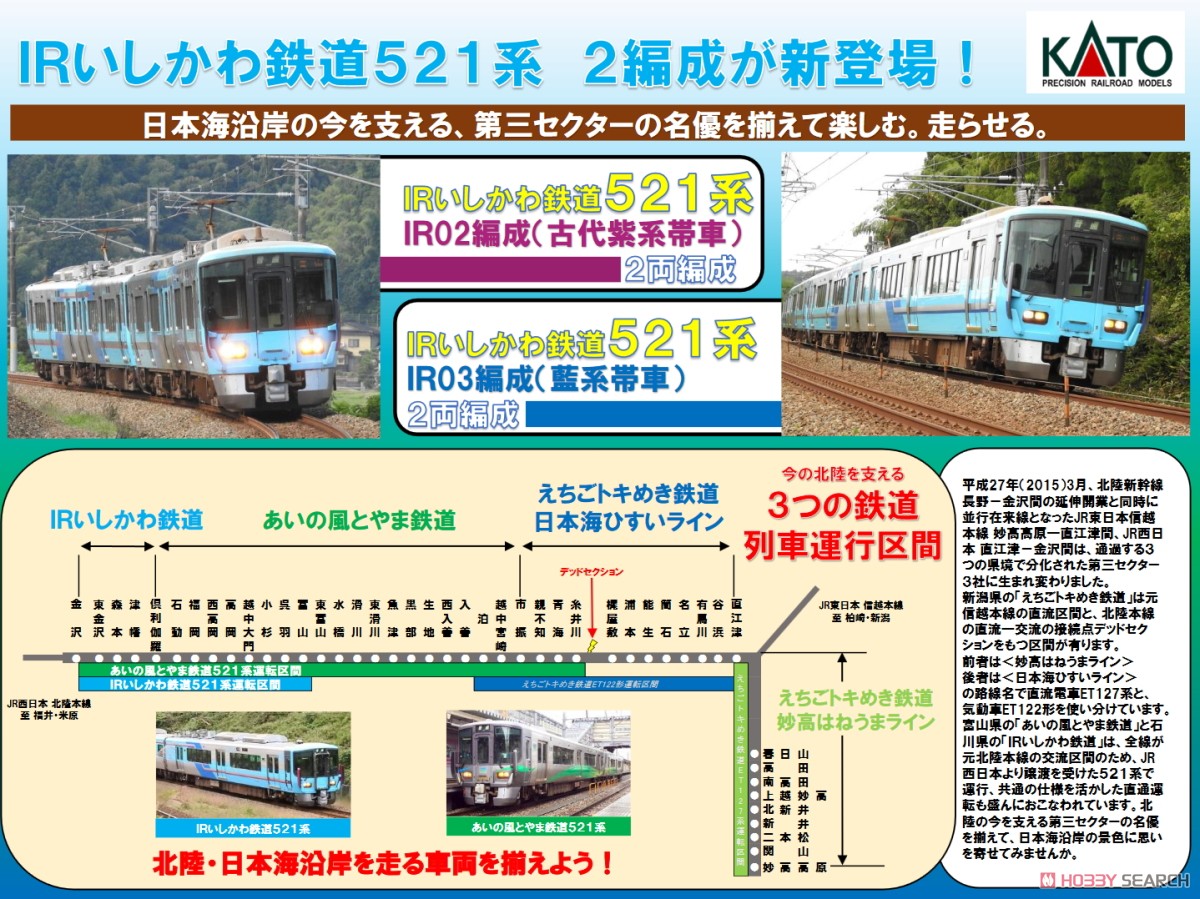 IR Ishikawa Railway Series 521 (Indigo) (2-Car Set) (Model Train) その他の画像2