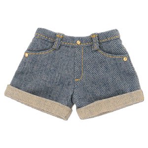 PNS Denim Roll Up Short Pants Blue (Fashion Doll)