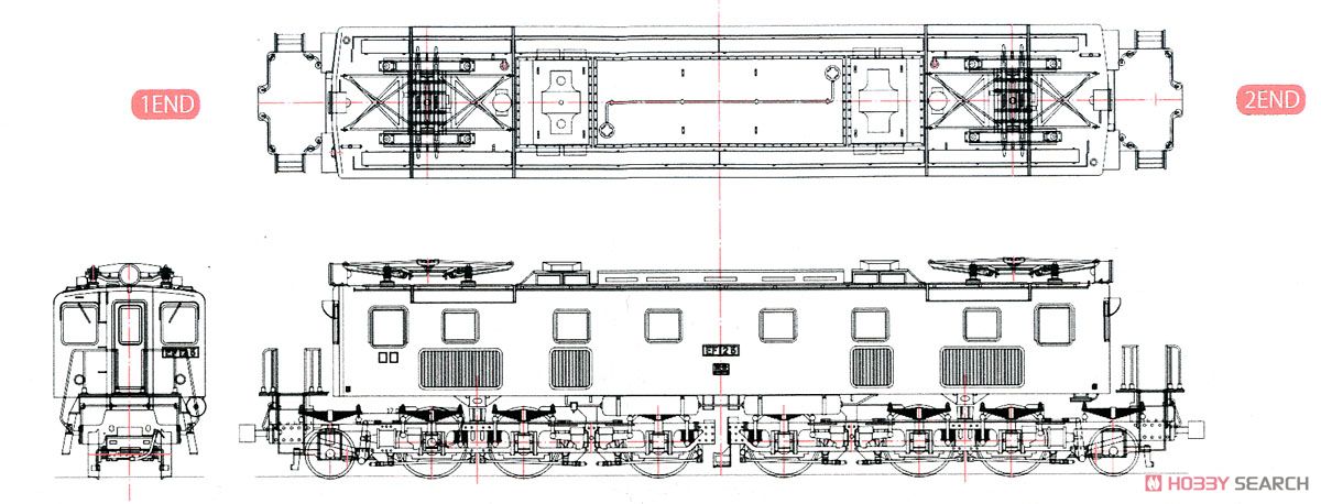 16番(HO) 国鉄 EF12形 電気機関車 晩年型 原型窓 組立キット (組み立てキット) (鉄道模型) 塗装1