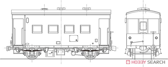 16番(HO) 国鉄 ヨ5000形 車掌車 (最終タイプ) (組み立てキット) (鉄道模型) その他の画像1