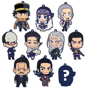 Golden Kamuy Rubber Key Ring Collection (Set of 10) (Anime Toy)