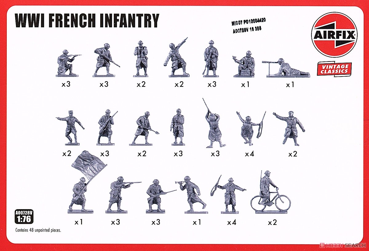 WW1 フランス歩兵 (プラモデル) 設計図1