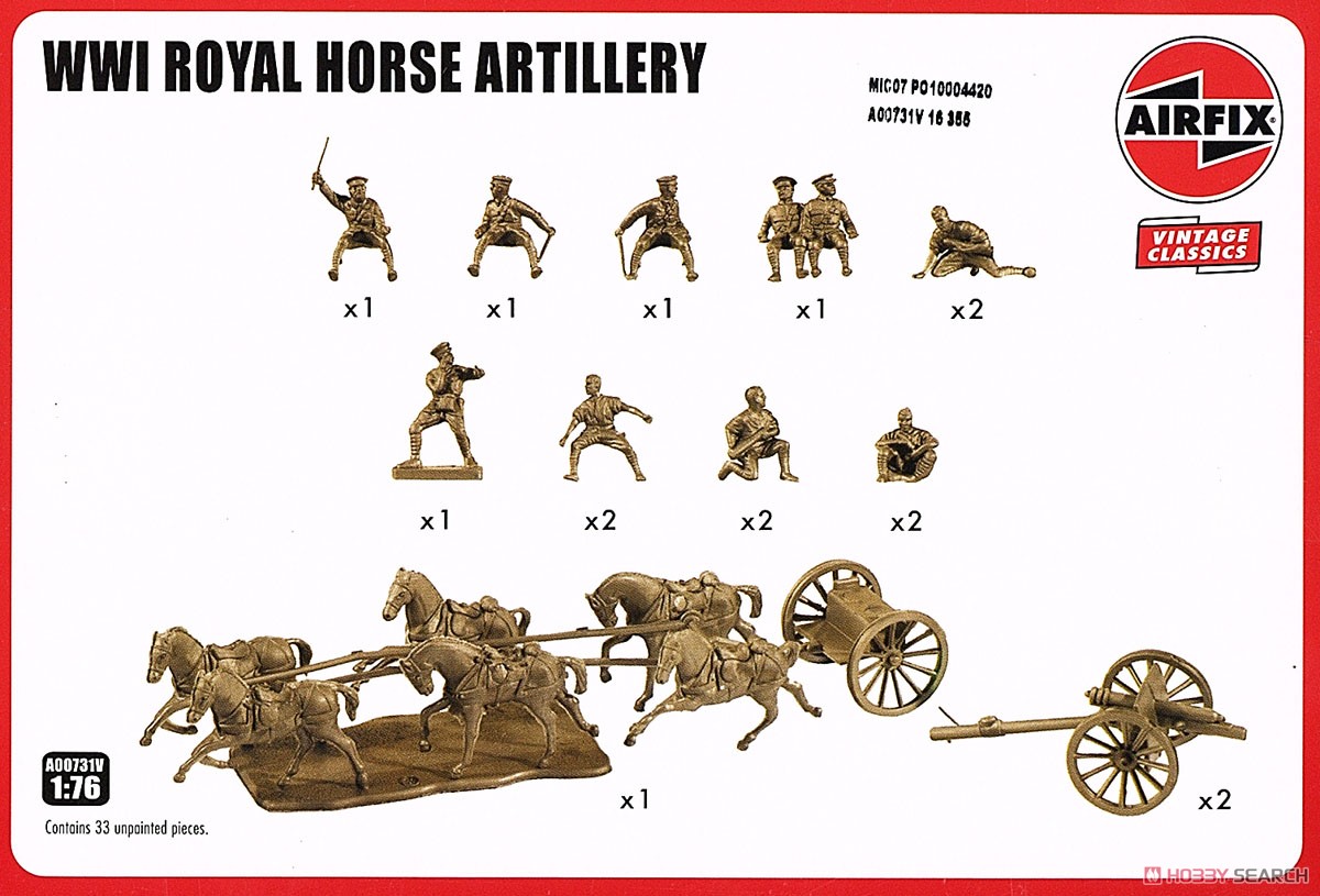 WW1 イギリス騎馬砲兵 (プラモデル) 設計図1